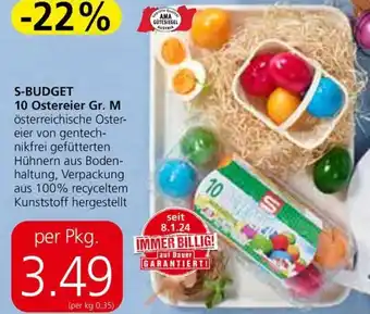 Spar S-BUDGET 10 Ostereier Gr. M Angebot