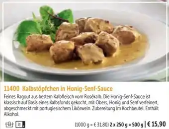 Bofrost 11400 Kalbstöpfchen in Honig-Senf-Sauce Angebot