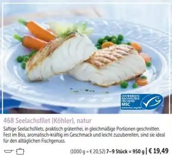 Bofrost 468 Seelachsfilet (Köhler), natur Angebot