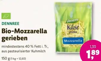 Denn's Biomarkt Bio-Mozzarella gerieben Angebot