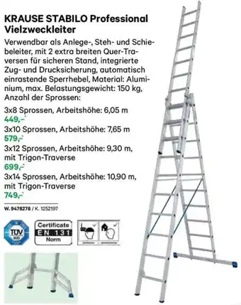 Lagerhaus KRAUSE STABILO Professional Vielzweckleiter Angebot