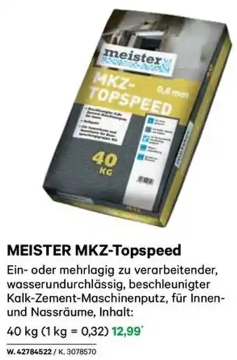 Lagerhaus MEISTER MKZ-Topspeed Angebot