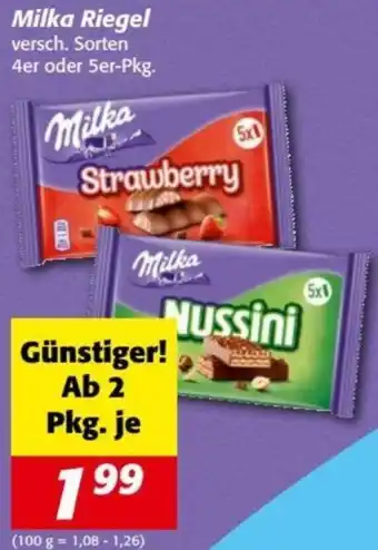 Nah&Frisch Milka Riegel Angebot