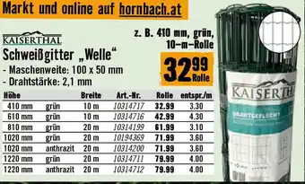 Hornbach Schweißgitter Welle Angebot