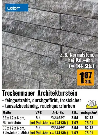 Hornbach Trockenmauer Architekturstein Angebot