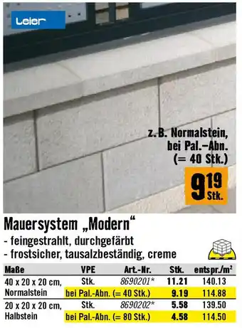 Hornbach Mauersystem Modern Angebot