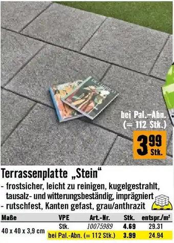 Hornbach Terrassenplatte Stein Angebot