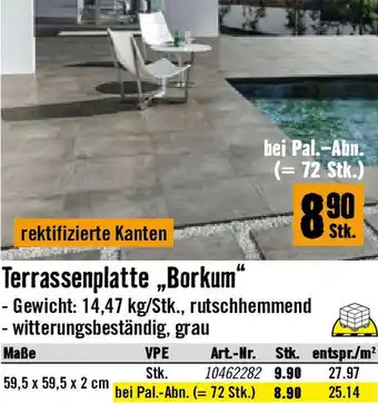 Hornbach Terrassenplatte Borkum Angebot