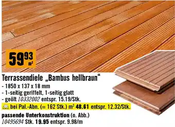 Hornbach Terrassendiele Bambus hellbraun Angebot