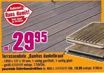Hornbach Terrassendiele Bambus dunkelbraun Angebot