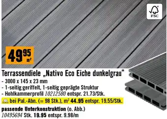 Hornbach Terrassendiele Nativo Eco Eiche dunkelgrau Angebot