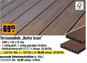 Hornbach Terrassendiele Nativo braun Angebot