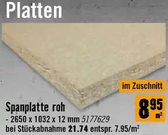 Hornbach Spanplatte roh Angebot