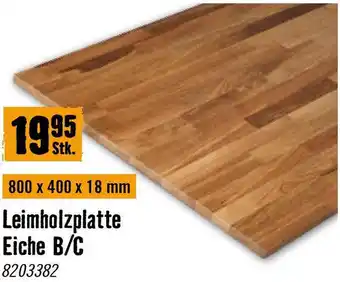 Hornbach Leimholzplatte Eiche B/C Angebot