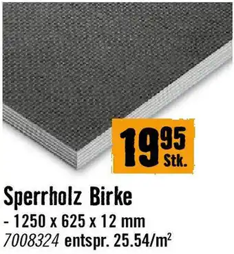 Hornbach Sperrholz Birke Angebot