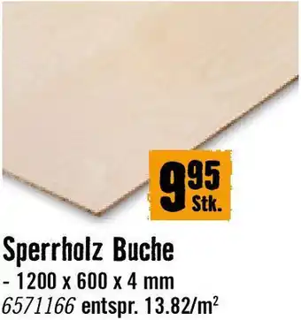 Hornbach Sperrholz Buche Angebot