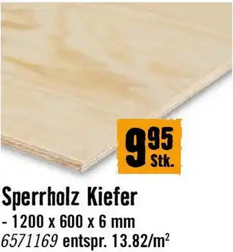 Hornbach Sperrholz Kiefer Angebot