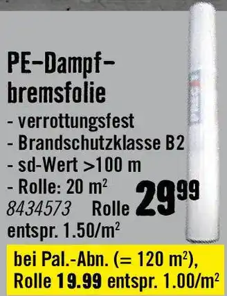 Hornbach PE-Dampf- bremsfolie Angebot