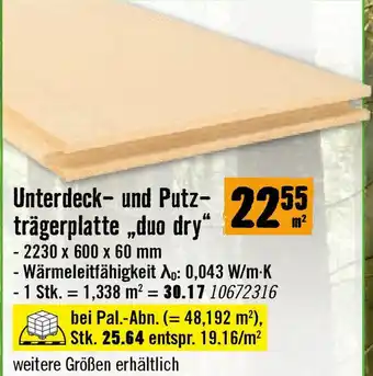 Hornbach Unterdeck- und Putz-trägerplatte duo dry Angebot