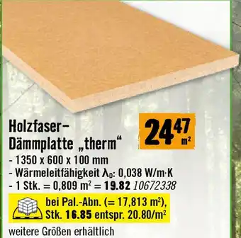 Hornbach Holzfaser- Dämmplatte therm Angebot