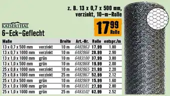 Hornbach 6-Eck-Geflecht Angebot