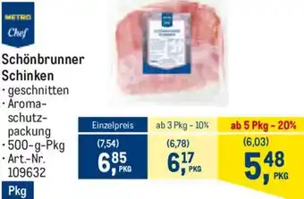 Metro Schönbrunner Schinken Angebot