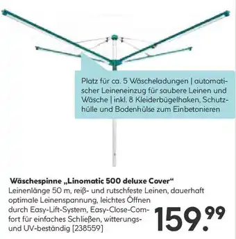 Hellweg Wäschespinne Linomatic 500 deluxe Cover Angebot