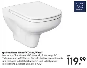 Hellweg spülrandloses Wand-WC-Set Waco Angebot