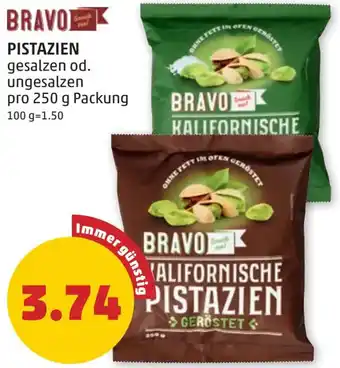 PENNY PISTAZIEN gesalzen od. ungesalzen 250g Angebot