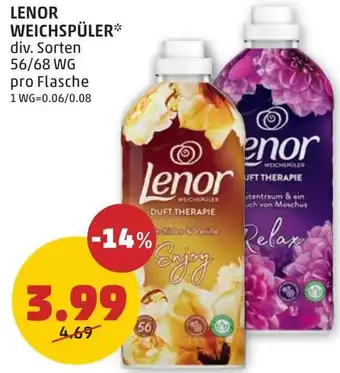 PENNY LENOR WEICHSPÜLER Angebot