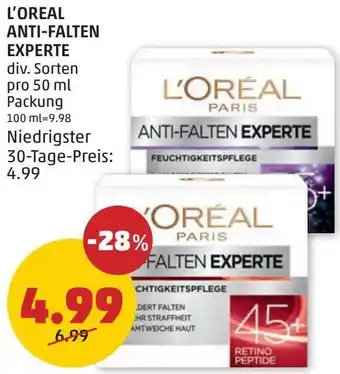 PENNY L'OREAL ANTI-FALTEN EXPERTE 50ml Angebot
