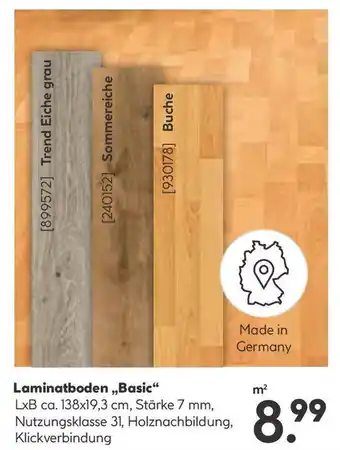 Hellweg Laminatboden Basic Angebot