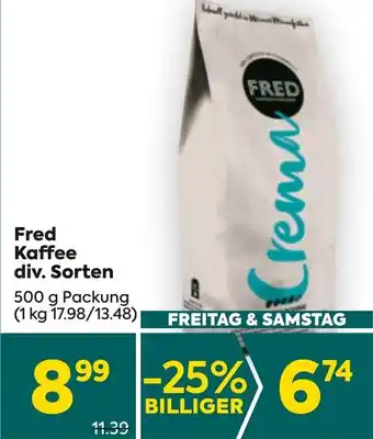 Billa Fred Kaffee Angebot