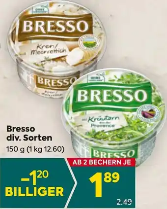 Billa Bresso div. Sorten 150 g Angebot