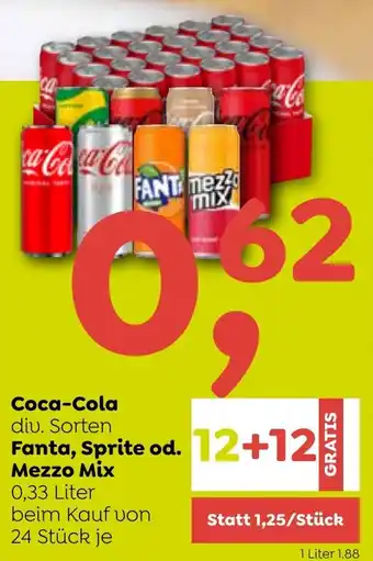 ADEG Coca-Cola, Fanta, Sprite Mezzo Mix 0.33L Angebot
