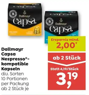 ADEG Dallmayr Capsa Nespresso kompatible Kapseln Angebot
