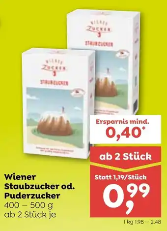 ADEG Wiener Staubzucker od. Puderzucker 400-500 g Angebot