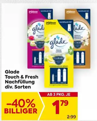Billa Glade Touch & Fresh Nachfüllung Angebot