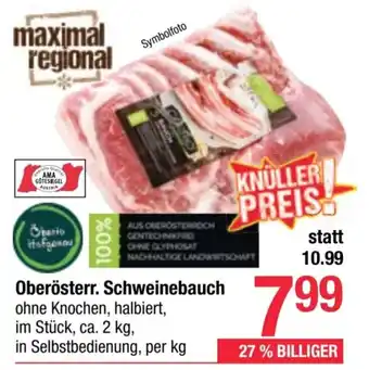 Maximarkt Oberösterr. Schweinebauch Angebot
