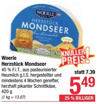 Maximarkt Woerle Herzstück Mondseer 420g Angebot