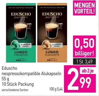 Sutterlüty Eduscho nespressokompatible Alukapseln 55g Angebot
