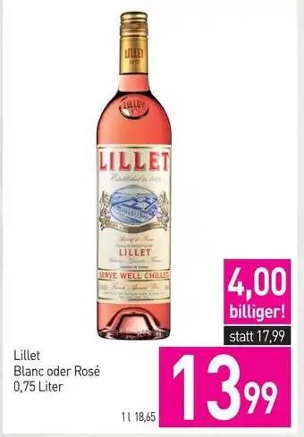 Sutterlüty Lillet Blanc oder Rosé 0.75 Liter Angebot