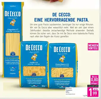 Sutterlüty De Cecco Teigwaren 500 g Angebot