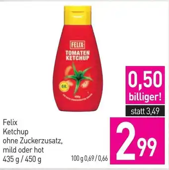 Sutterlüty Felix Ketchup ohne Zuckerzusatz, mild oder hot 435/450g Angebot