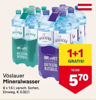 MPreis Mineralwasser 6 x 1.5L Angebot