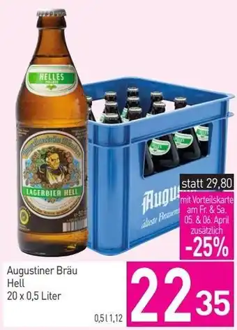 Sutterlüty Augustiner Bräu Hell 20 x 0.5 Liter Angebot