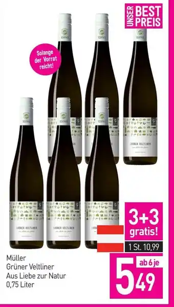 Sutterlüty Müller Grüner Veltliner Aus Liebe zur Natur 0.75 Liter Angebot