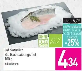 Sutterlüty Ja! Natürlich Bio Bachsaiblingsfilet 100 g Angebot