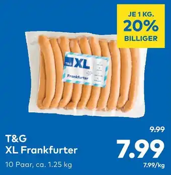 T&G T&G XL Frankfurter 1.25kg Angebot