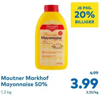 T&G Mautner Markhof Mayonnaise 50% 1.2kg Angebot
